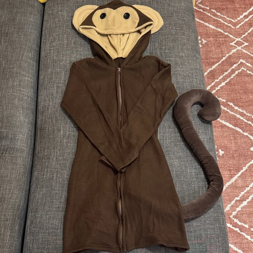 Leg Avenue Cozy Monkey Costume Dress – Hooded w/ Tail – Worn Once - Picture 4 of 5
